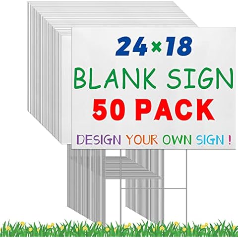 Tatuo 50 Pcs Large Yard Signs Kit Cover