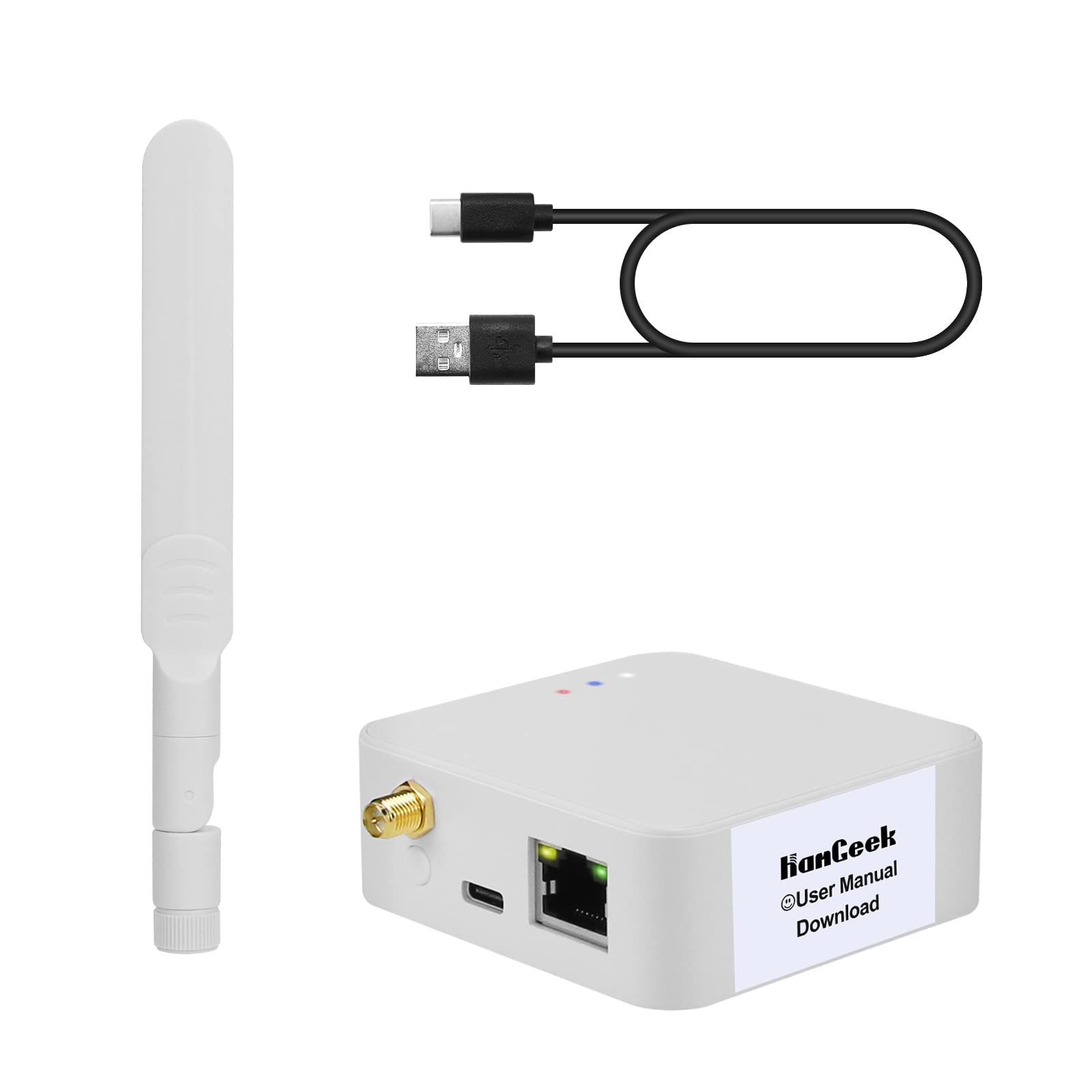 Zigbee Plus POE Universal Coordinator ZigBee Gateway Adapter mit USB-Kabel Weiß