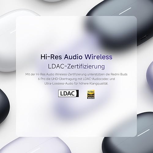 XIAOMI Redmi Buds 6 Pro – Écouteurs Bluetooth Intra-Auriculaires, ANC 55dB, Audio dimensionnel, Hi-Res/LDAC, 9.5h+36h autonomie, IP54, Triple Haut-Parleur, Noir - 8