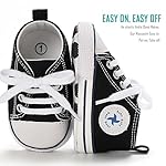 Newborn Baby Girls Boys Canvas Shoes Infant Soft Sole Slip On First Walkers Sneaker Toddler Flat Loafers High Top Crib Denim Unisex Moccasins Shoe - Image 5