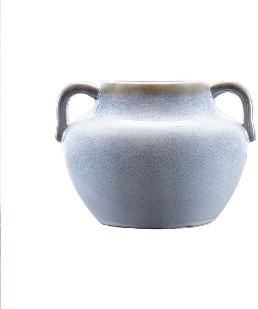 asdchZen Vase American Ceramic Dry Retro Creative Flower Arranger Home Accessories Living Room,Large,Small