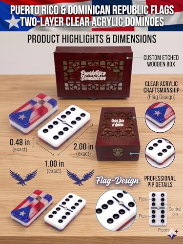 Set de Dominó Puerto Rico & República Dominicana Deluxe miniatura 2