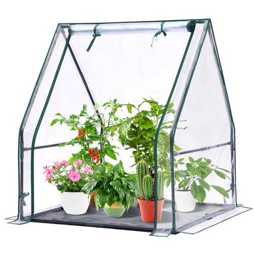 Mini Greenhouse for Indoor Outdoor: Ohuhu Portable Green House with Waterproof Pad for Small Plants Nursery Germination, 36"x36"x42" Light Duty Cover Tent Humidity Dome Seedling Accessory by Ohuhu - Used condition - US$29.99