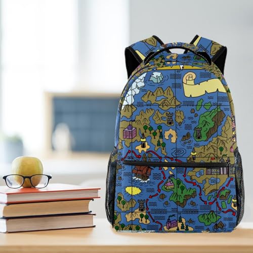 Sac à dos de voyage décontracté pour adolescentes carte pirate - 5
