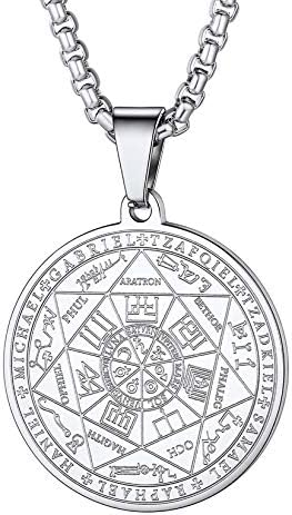 PROSTEEL Stainless Steel Archangel Pendant Necklace for Men Women, Protection Amulet Jewelry, Gold/Silver/Black Tone, 22inch-24inch Adjustable, Come Gift Box PROSTEEL Stainless Steel Archangel Pendant Necklace for Men Women, Protection Amulet Jewelry, Gold/Silver/Black Tone, 22inch-24inch Adjustable, Come Gift Box