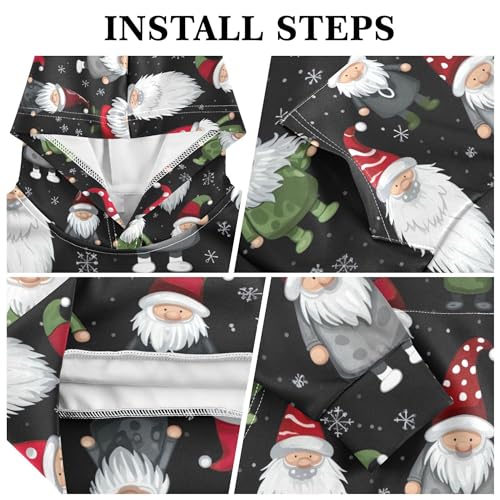 Kids Hoodies Sweaters Christmas Xmas Gnome Dwarfs Hooded Sweatshirts with Big Pockets for Boys Girls B04004543