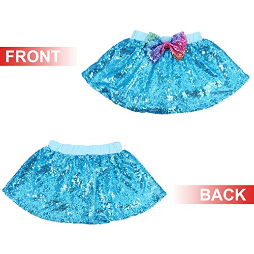 KESYOO Crianças Com Brilho Tutu Saia Com Bowknot Meninas Lantejoulas Saia Dançando Glitter Princesa