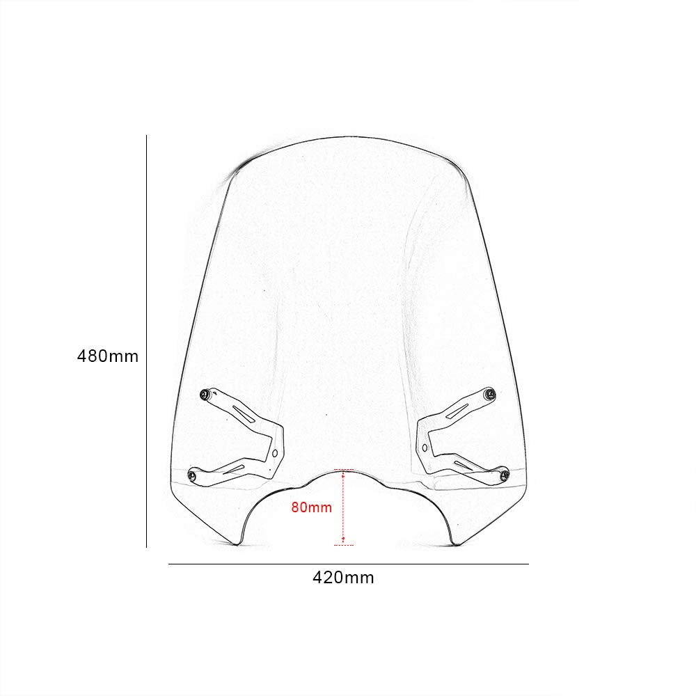 Cúpula Parabrisas para Vulcan S 650 2015-2024 2025 2026 moto Aire Protección Vidro Carenado (Humo Gris)