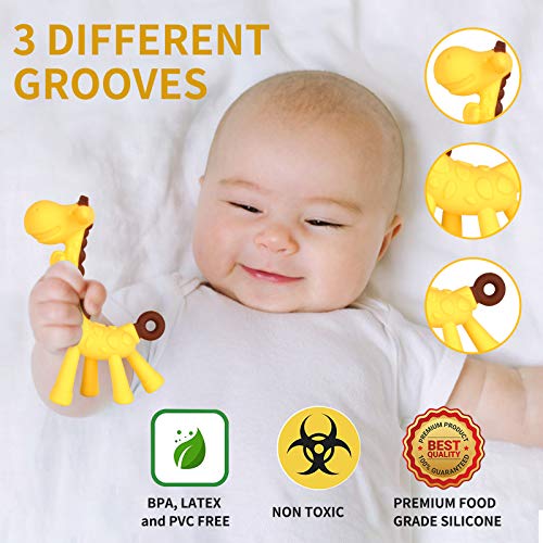 image for Fu Store Baby Teething Toys for Newborn (4-Pack) Freezer Safe BPA Free