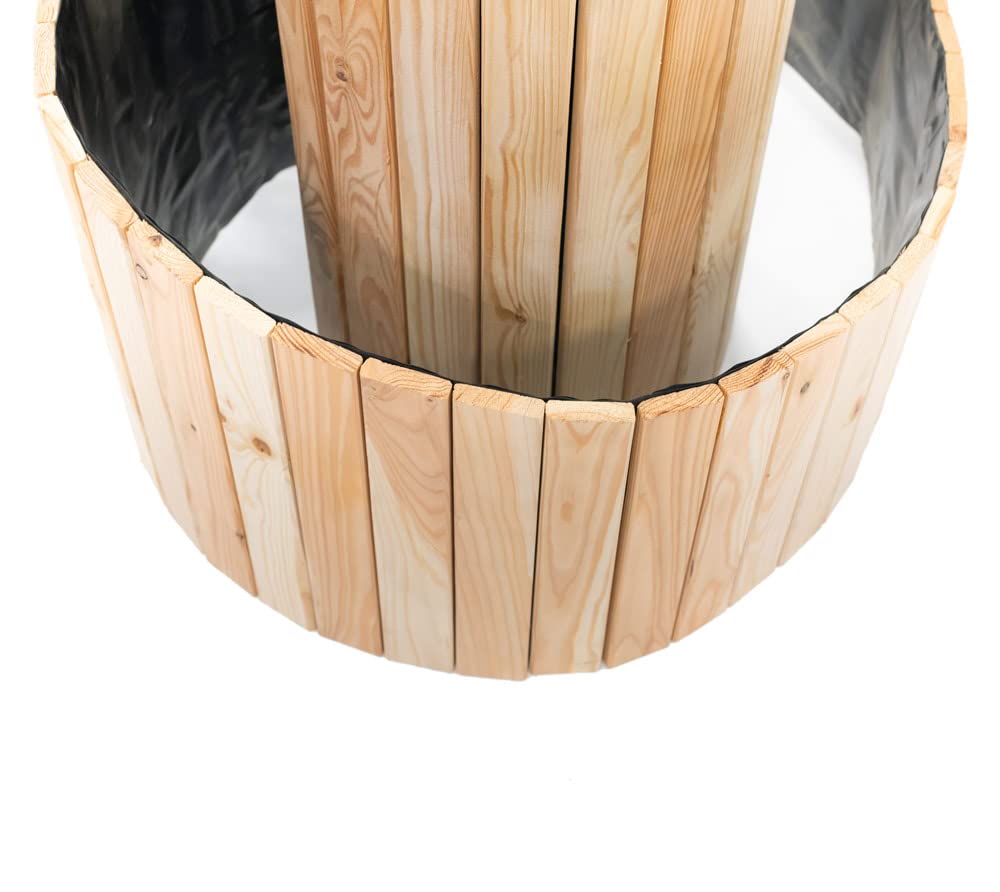 WESTMANN Kräuterschnecke aus Holz – Kräuterbeet für Garten, Terrasse und Balkon – Holz- & Frühbeet zum Bepflanzen von Kräutern oder Blumen – Blumenkasten für Hobbygärtner - 55x55x74 cm (BxTxH)