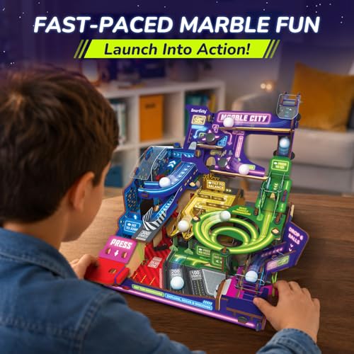 Image of Smartivity Ultimate Marble City for Kids 8-14 Years Old | 3in1 Exciting Game Zones: Spiral, Maze & Hopper | Build & Play I Birthday Gift for Boys & Girls 8,9,10,11,12,13,14 Years