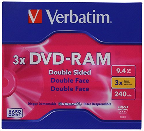 Verbatim DVD-RAM 9.4GB 3X Double Sided, Type 4 with Branded Surface - 1pk