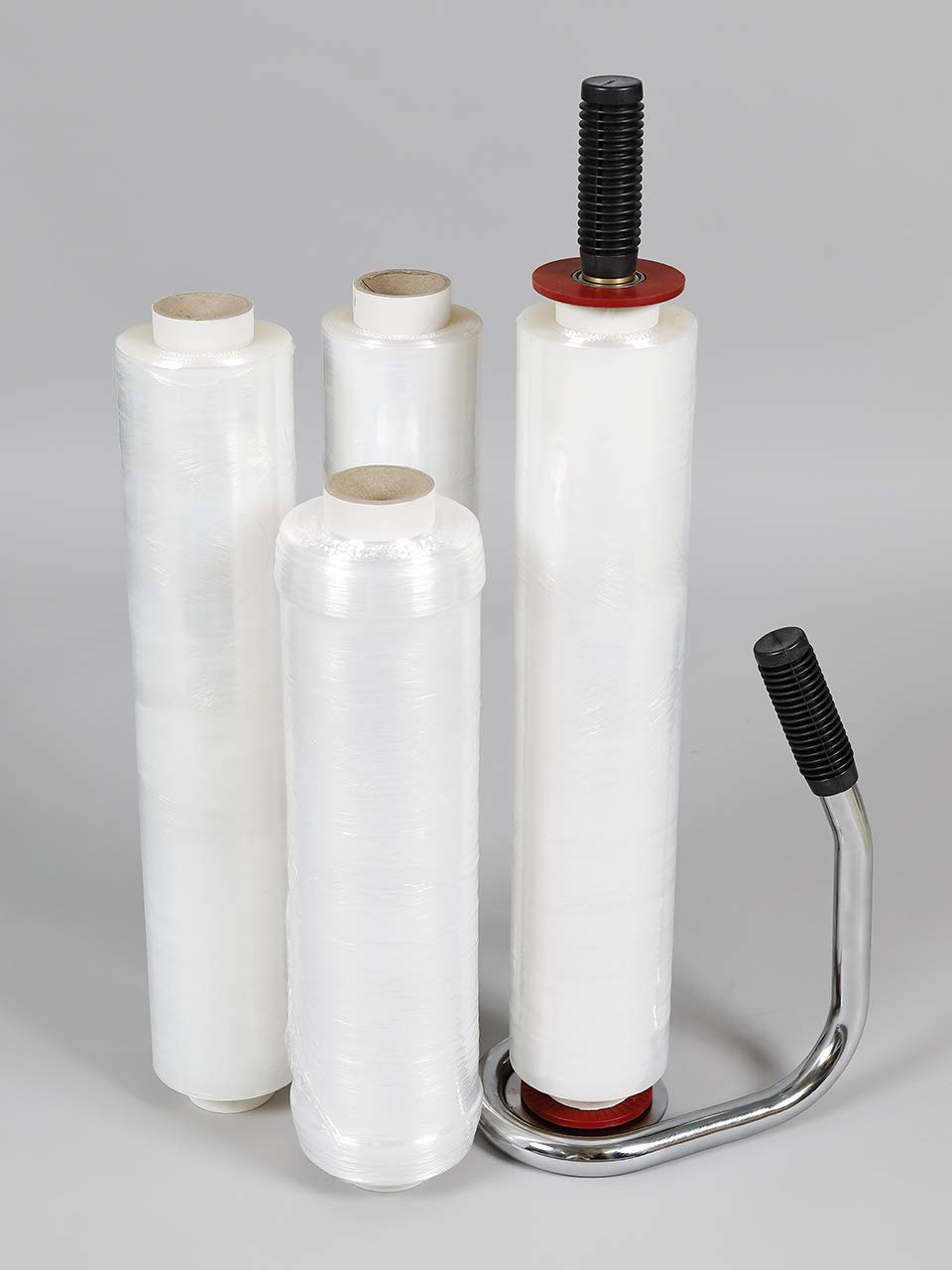 Stretchfolienabroller mit Feststellbremse | Profi Handabroller für Stretchfolie | Abroller für Rollen mit Kerndurchmesser von ca. 50mm