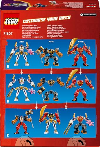 LEGO Ninjago Le Robot Élémentaire de la Technologie de Sora, Jouet de Construction pour Enfants avec Minifigurine Sora, Cadeau Ninja pour Garçons et Filles Dès 7 Ans 71807