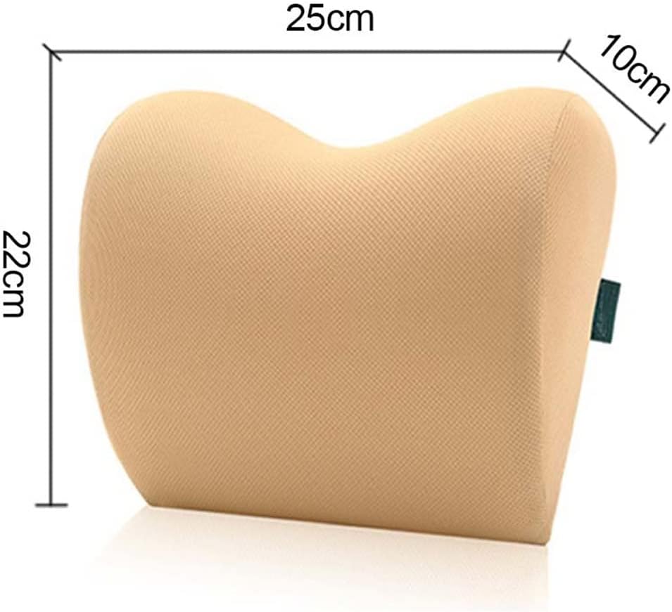 Car Headrest Neck Pillow for Seat Chair in Auto Memory Foam Cotton Cushion Fabric Cover Soft Rest Travel Support(Gray)