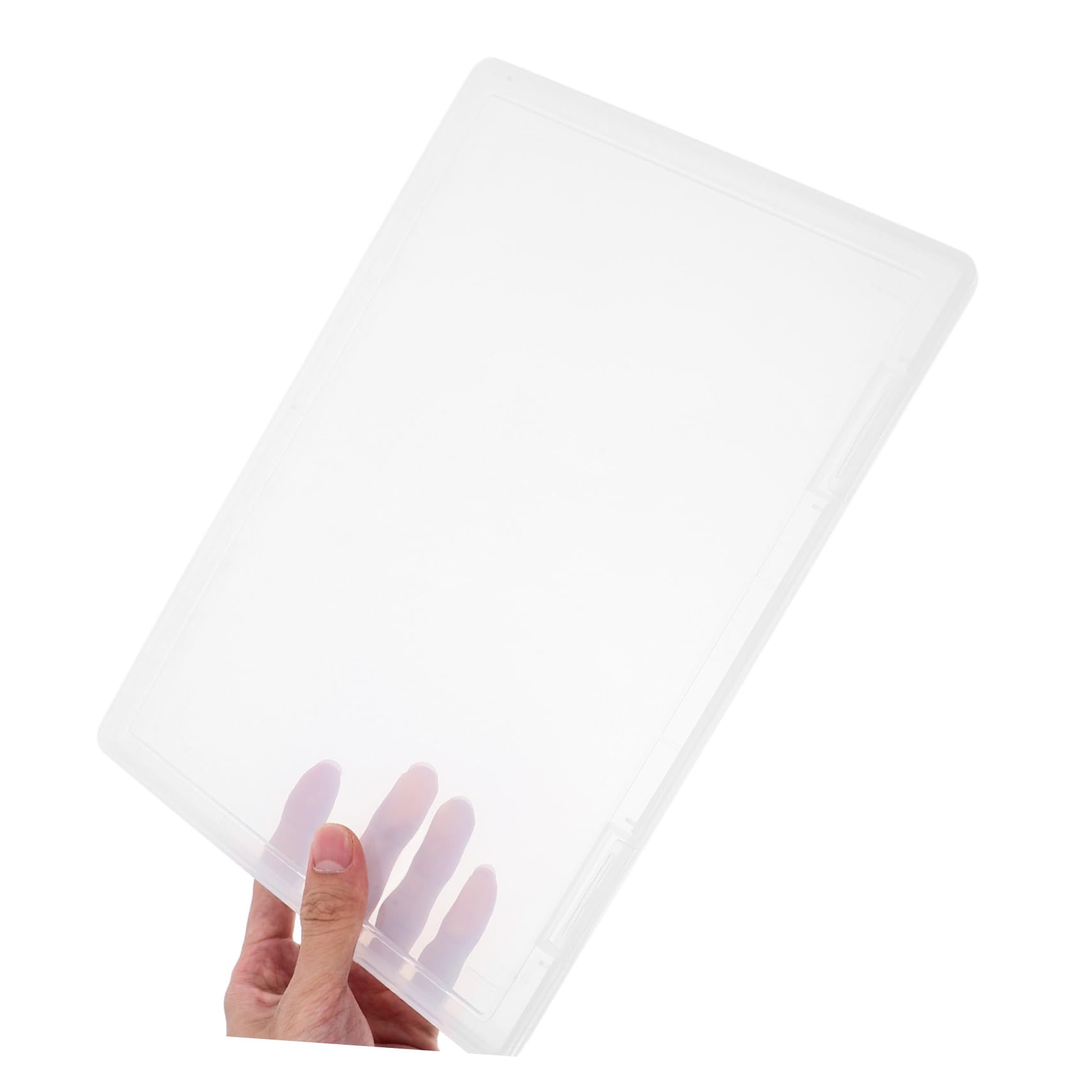 2stücke Datei-aufbewahrungsbox Mit Deckel Transparente Kunststoffbox Für Akten Fotoalben Dokumente Grußkarten Papier Und Schreibwaren Tragbarer Organizer Für Büro Und Schule