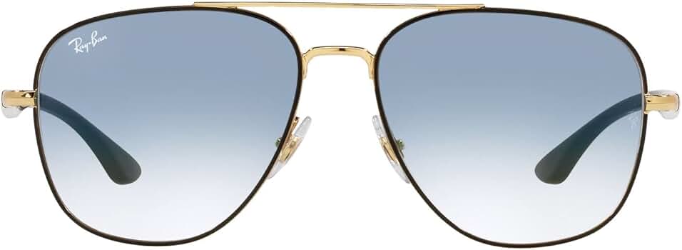 現行品✨Ray Ban AVIATOR GRADIENT sunglasses Ray Ban Unisex Polarized Blue Gradient Square Sunglasses