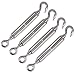 Produktbild Versandbox24 4X V4A Edelstahl M5 Drahtseil Spannschloss Seilspanner Öse- Haken Spanner Wantenspanner