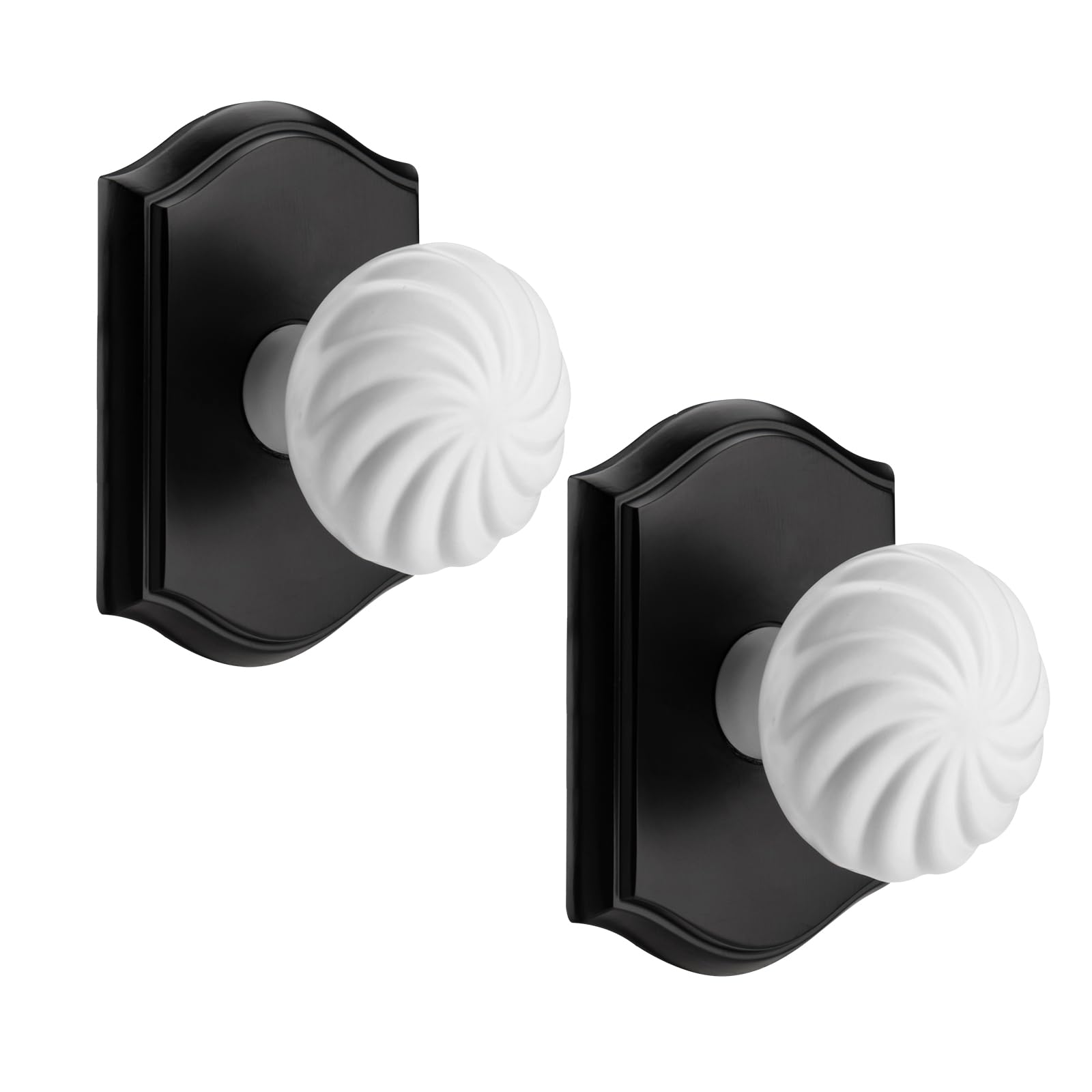 Black & Gold Door Knobs - Privacy for Bath & Bedroom -7