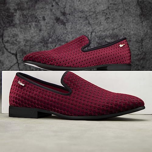 Image of Meijiana Mens Loafers Wedding Dress Shoes Slip-On Loafers for Men Tuxedo Suit Shoes