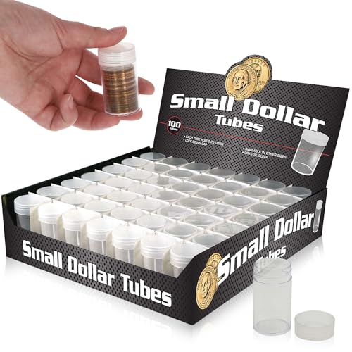 Tubos plásticos para monedas pequeñas BCW, 100 unidades miniatura 1