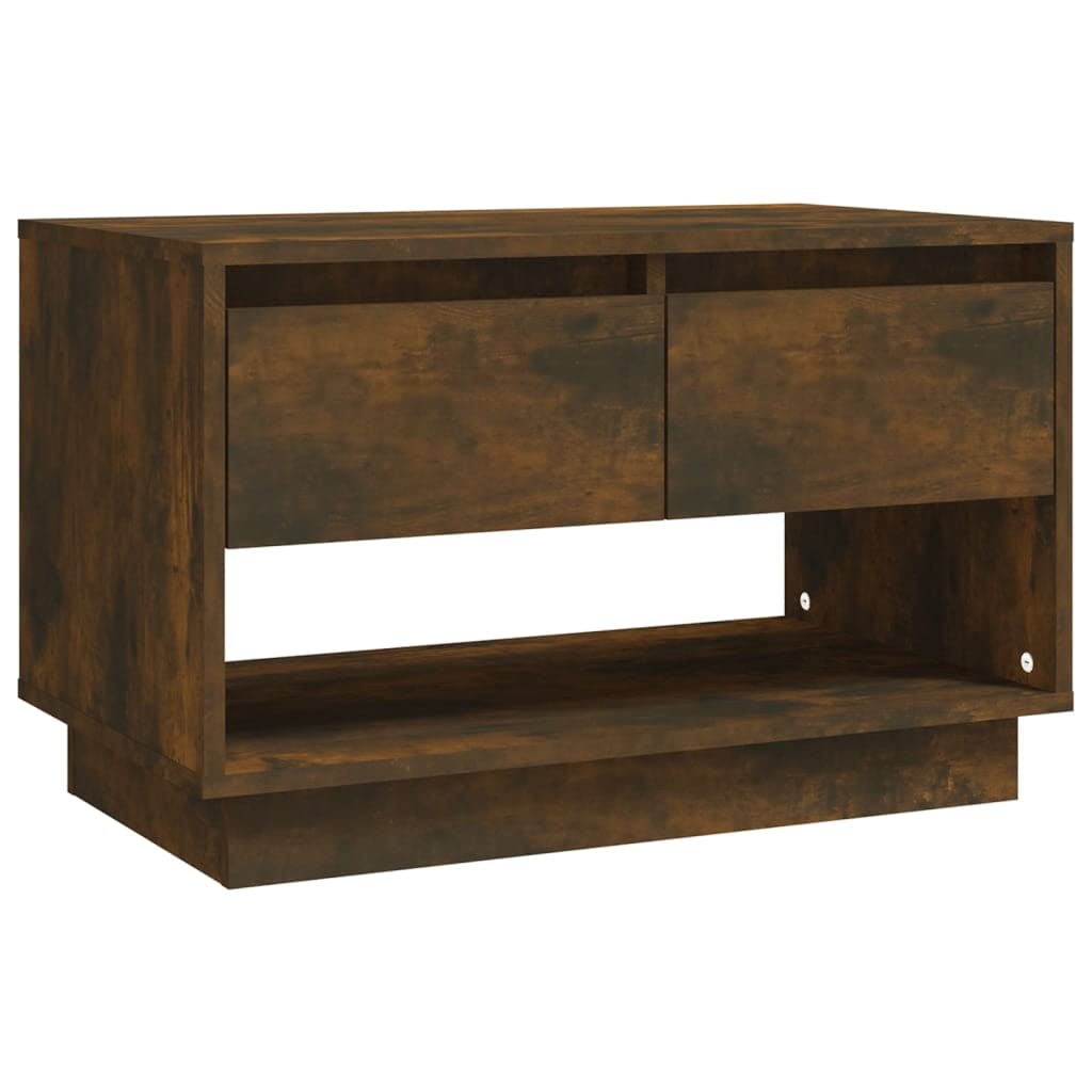 Générique Chene Fume szafka pod telewizor 70x41x44 cm Drewno Ingenierie | 2 szuflady, 1 otwarta komora, przechowywanie DVD i konsoli, łatwe czyszczenie
