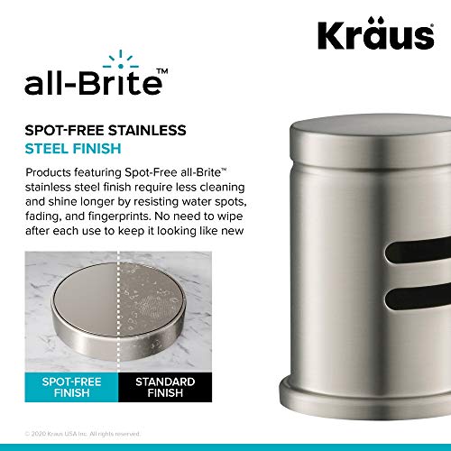 Kraus KAG-1SFS Dishwasher Air Gap, Spot Free Stainless Steel - Image 3