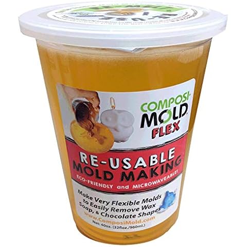 ComposiMold Flex Food Contact Safe Molding Gel 40 Ounce Re-usable Molding Material Reusable Molds for chocolate, soy wax, low melt soaps, and resins Cover