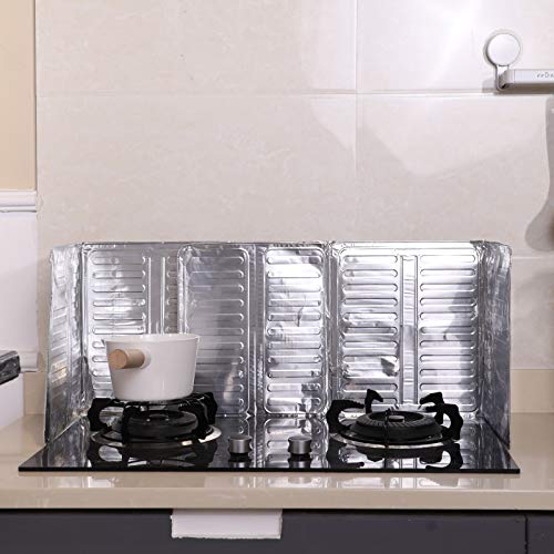 2 Pieces Anti Splatter Shield Guard Oil Barrier Stove Nonstick Aluminum Oil Splash Guard Splash Guard For Kitchen Cooking #TOP5