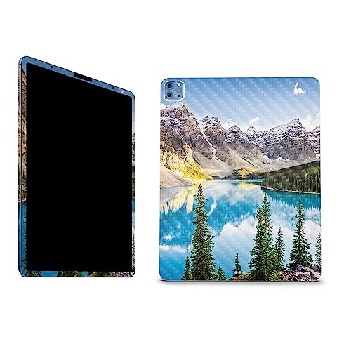 Image of MightySkins Carbon Fiber Skin Compatible with Apple iPad Pro 12.9 inch M2 6th Gen (2022) Full Wrap Kit - Mountain Lake | Protective, Durable Textured Carbon Fiber Finish | Easy to Apply | Made in The USA