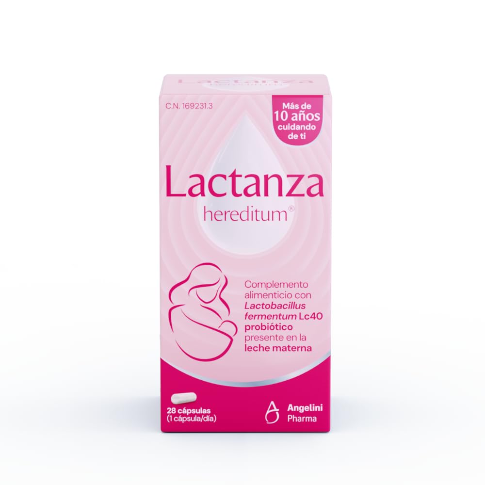 Hereditum® - Complemento Alimenticio a base de Lactobacillus Fermentum LC40 – Probiótico presente en la leche materna - Especialmente dirigido a mujeres en periodos de lactancia - 28 Cápsulas