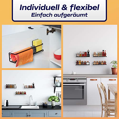 NOBRO® Gewürzregal - 4er Set - Modern und stilvoll dank versteckter Befestigung - Individuell benutzbar - Stabil und… - Image 7