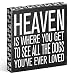 Barnyard Designs Heaven is Where You Get to See All The Dogs You've Ever Loved Box Sign Vintage Primitive Pet Home Decor Sign 8" x 8"