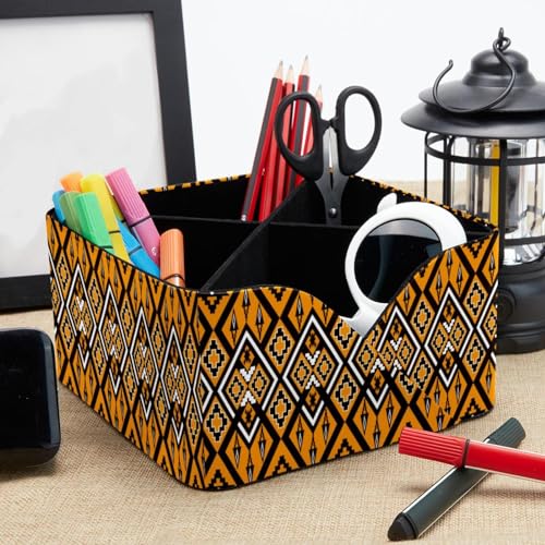 Pot de rangement géométrique avec 4 compartiments pour trier vos crayons - 8