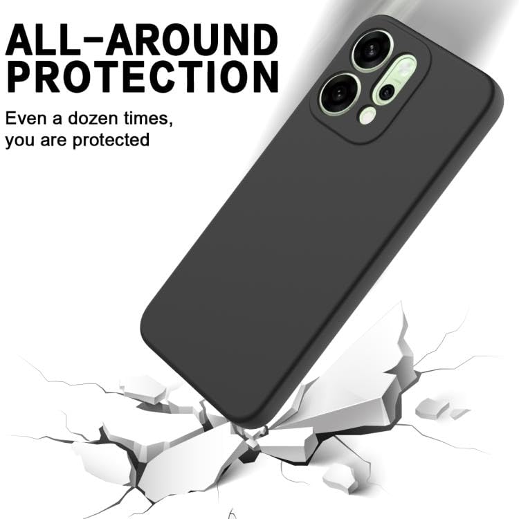 Image of Designerz hub Oppo Reno 14 Back Cover | Soft Silicone Slim Back Case Cover for Oppo Reno 14- Black