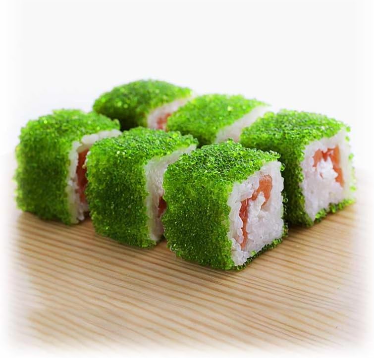 Wasabi Tobiko – Premium Green Flying Fish Roe with Mild Wasabi Crunch (50g Glass Jar)