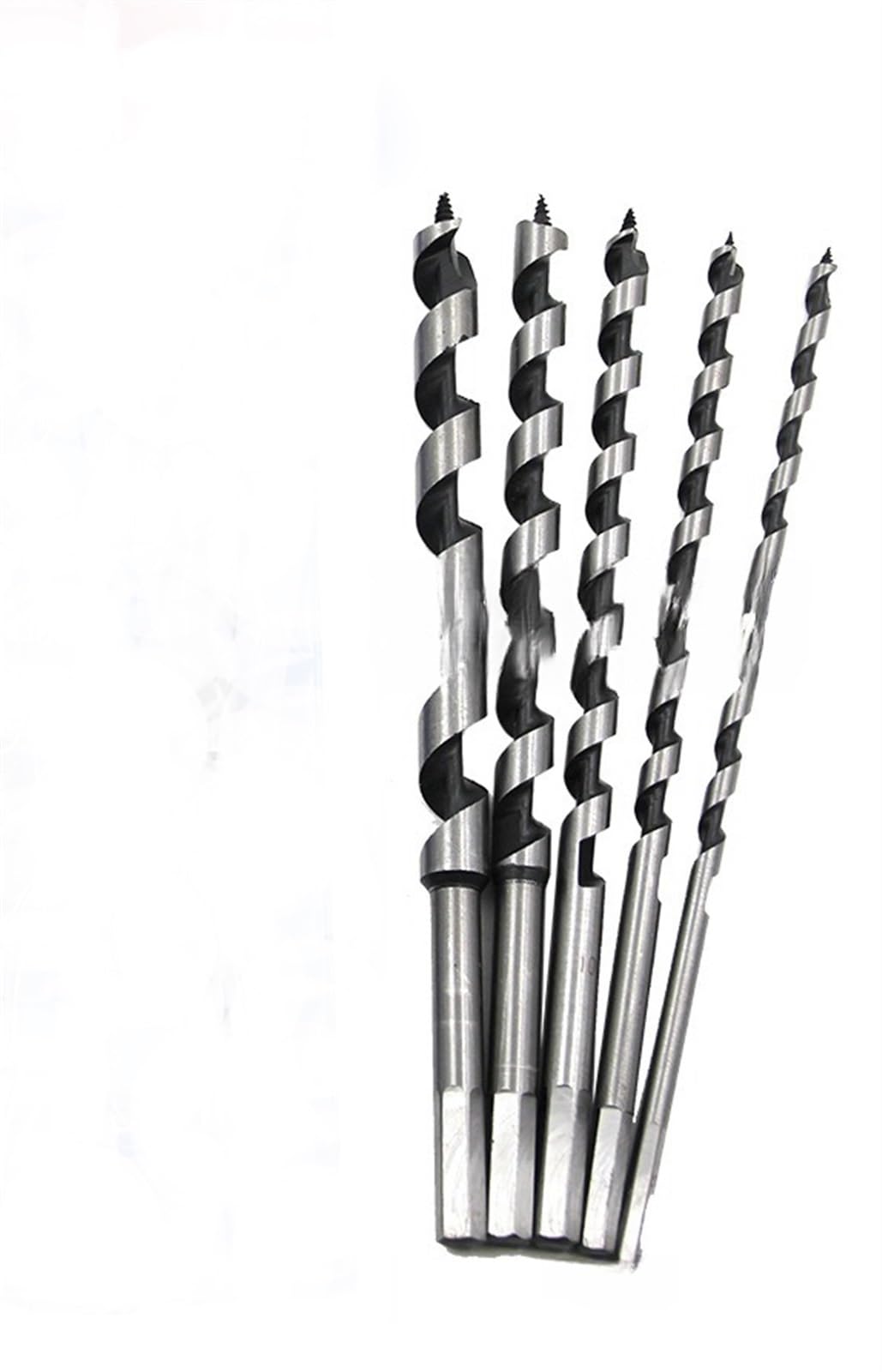 THE WHITE SHOP 5PCS Long Auger Drill Bit Set for Wood, Hex Shank Ship Auger Drill Bit for Soft and Hard Wood, Plastic, Drywall and Composite Materials