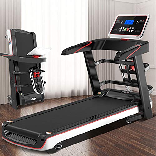Image of Treadmill Household Electric Treadmill, Small LED Electronic Screen Folding Fitness Equipment, Multifunctional Mini Treadmill