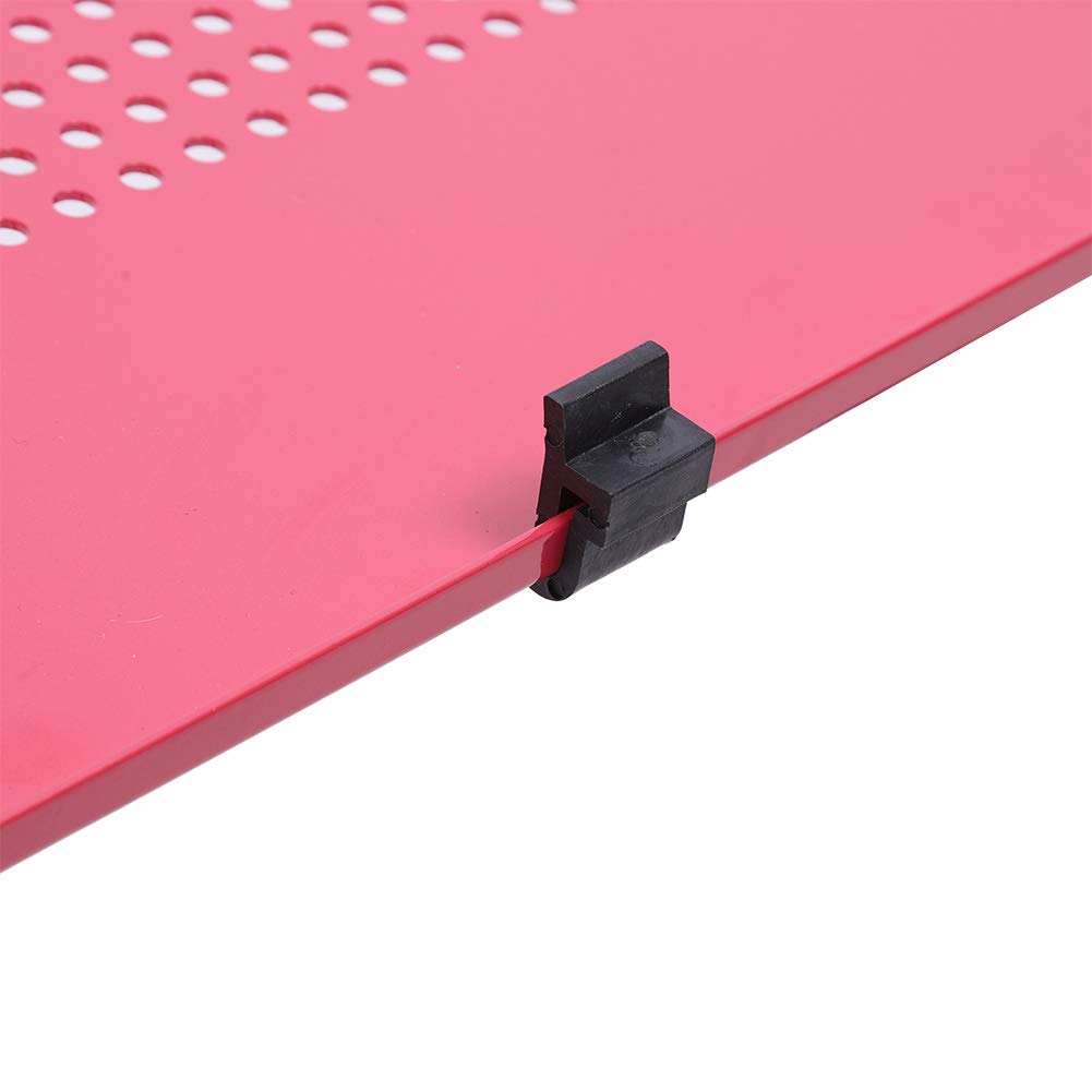 Annadue Escritorio Plegable para Computadora, Mesa para Computadora Portátil con Soporte para Mouse, Escritorio de Cama para Disipación de Calor, para Portátil para Uso Doméstico (Rosa roja)