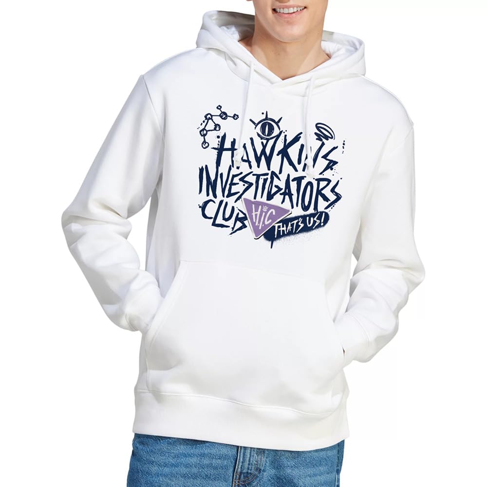 Stranger Things Tales From 85 Hic Scribble Unisex Hoodie, White, Large