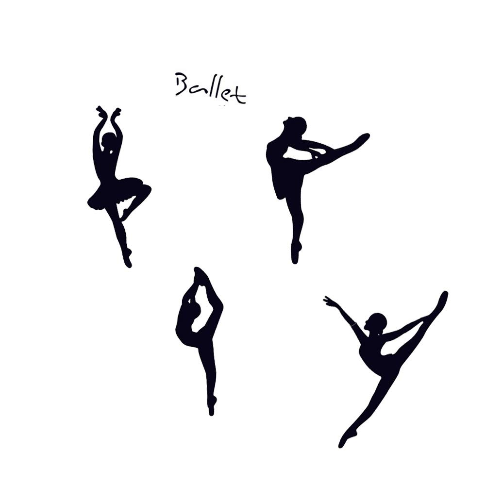 Ballet Dancing Girls Wall Sticker