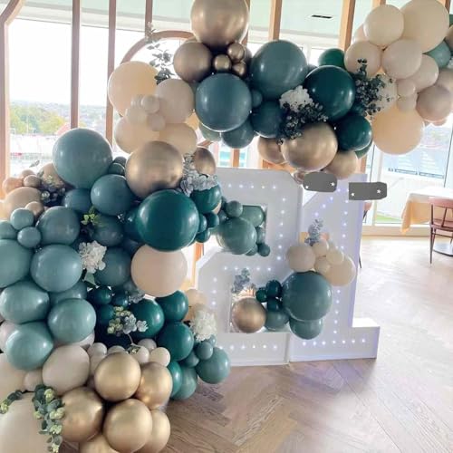 Image of PartyWoo Slate Blue Balloons 50pcs Dusty Blue Boho Neutral Color 12 Inch