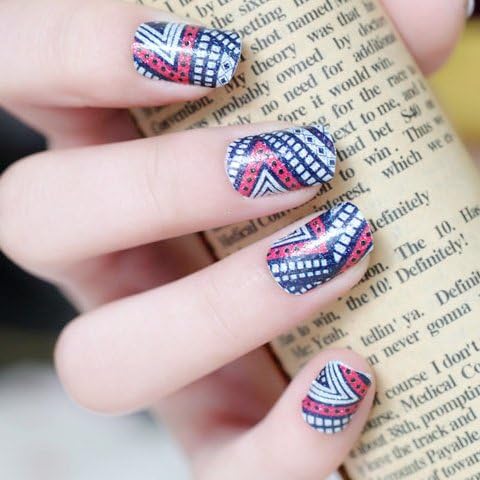 Melodi Ultra Chic Nail Polish Design Sticker Glittery (Retro Dots)