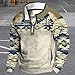 MARSVOVO Aztec Cowboy Hoodies Mens Quarter Zip Fleece Hoodies with Pockets Long Sleeve Fall Winter Vintage Jacket Men Warm Soft Men's Fashion Hoodies & Sweatshirts,CowboyBeige,XL