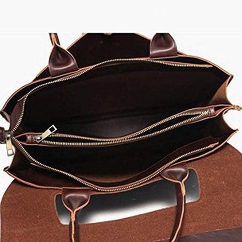 Umhängetasche, Herren Business Aktentasche Leder Messenger Handtasche Reisetasche Laptop Crossbody Wasserabweisend Für 13 Zoll Laptop