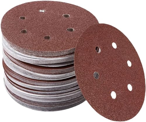 10 Uds. Discos de lijado de 6 pulgadas, 6 agujeros, 150MM, papel de lija flocado de grano 40-2000, LIJADORA Orbital, papel de lija con gancho y bucle(Grit 1500-10pcs)