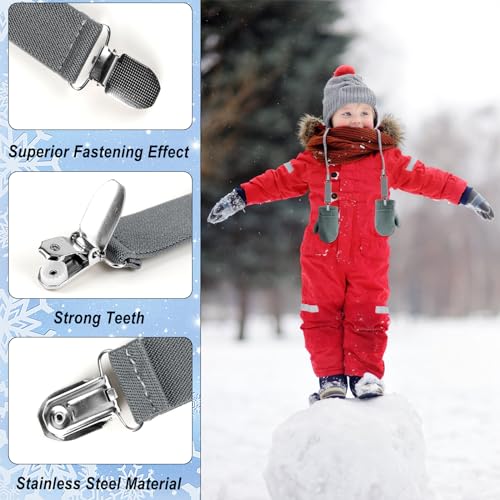 ONESING 2 Pairs Toddler Mittens Gloves Fleece Lined Fuzzy Mittens Gloves Winter Warm Mitten for Baby Boys and Girls Unisex4