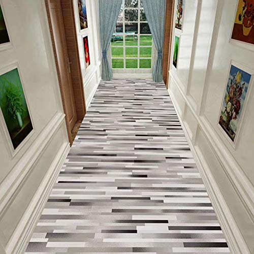 Alfombras de área con diseño sencillo de franja horizontal y acabados finos 3