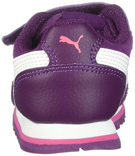 PUMA PUMA Unisex-Child ST Runner SD V PS Sneaker, Dark Purple-Marshmallow, 3.5