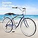EOYOBIKE Cruiser Bike for Adults, 7-Speed Beach Cruiser Bicycle, 24/26 Inch Step-Through or High-Bar Frame, Comfort City Commuter Bike with Rear Rack, Fenders, Wide Saddle for Women & Men
